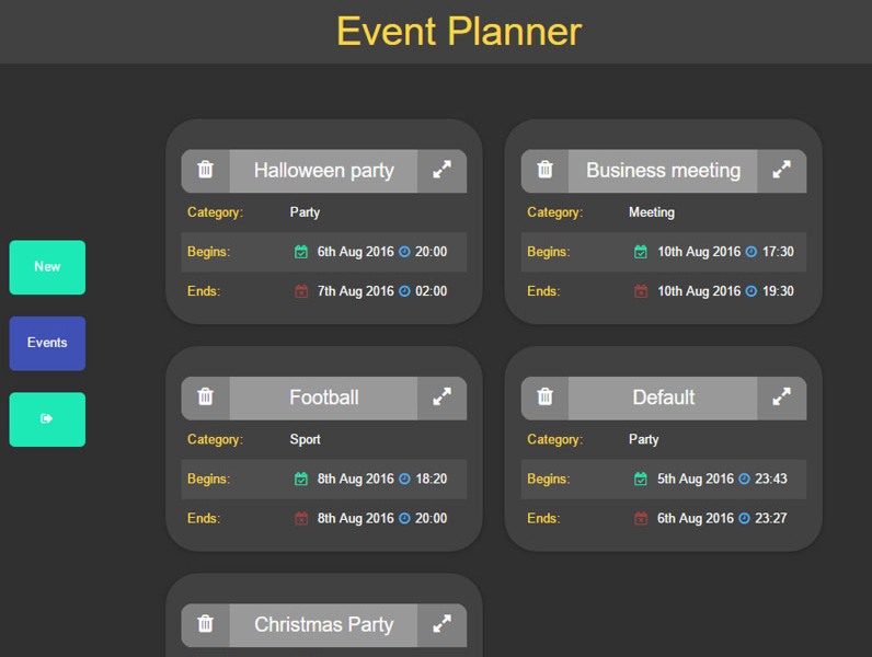 Event Planner project image