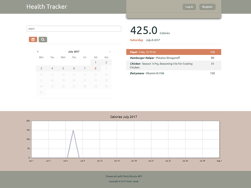 Health Tracker project image
